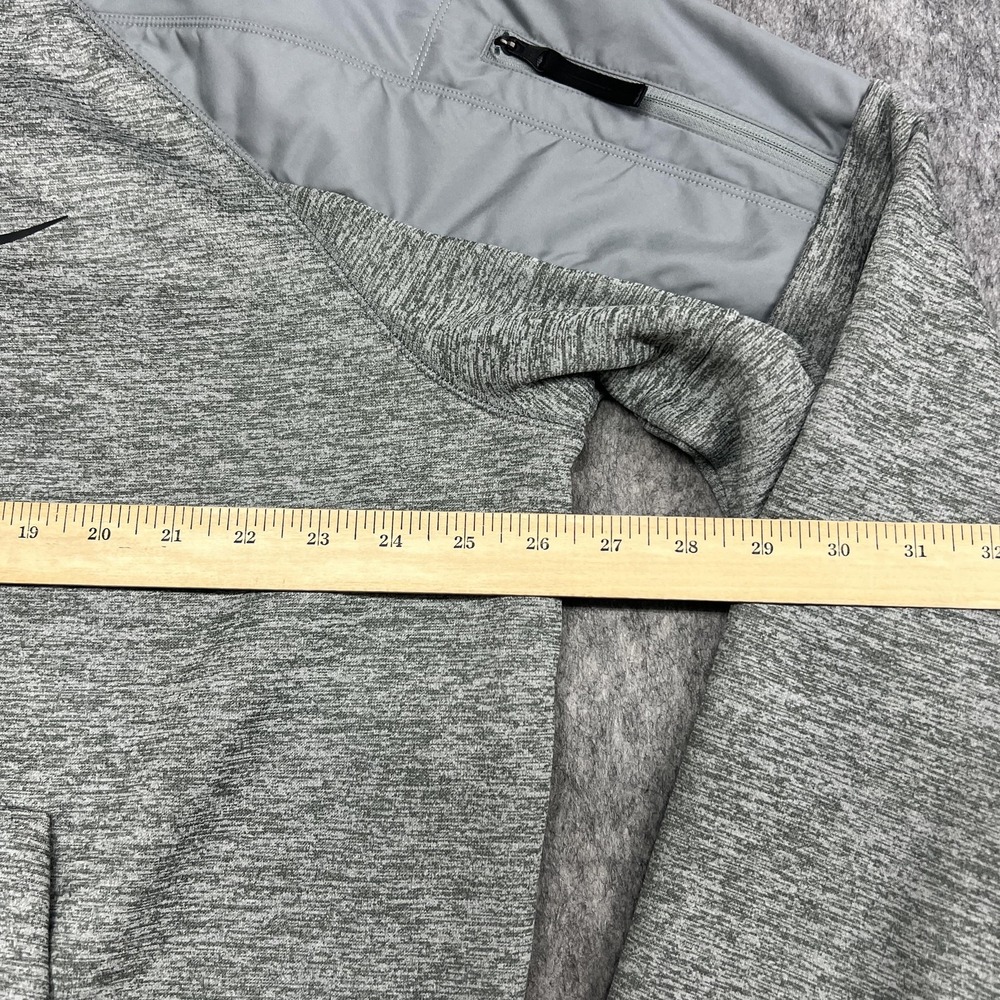 Nike Jacket Mens XL Gray Full Zip Fleece Sleeve Pocket Training ThermaFIT Casual - Picture 8 of 16